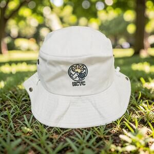 Cobra Mens Tan Boonie Bucket Hat Side Snaps Chinstrap Safari Fishing Sun Cap OS